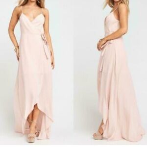Show Me Your Mumu Mariah Wrap Maxi Dress in Dusty Blush Size SMALL